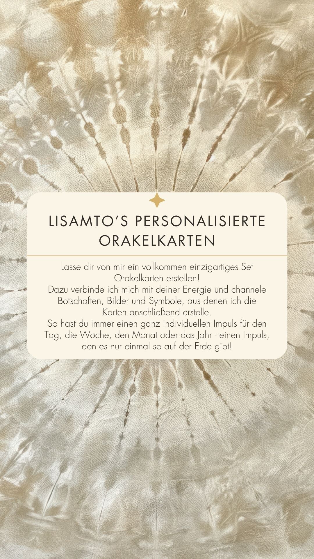 Personalisierte Orakelkarten von Lisamto