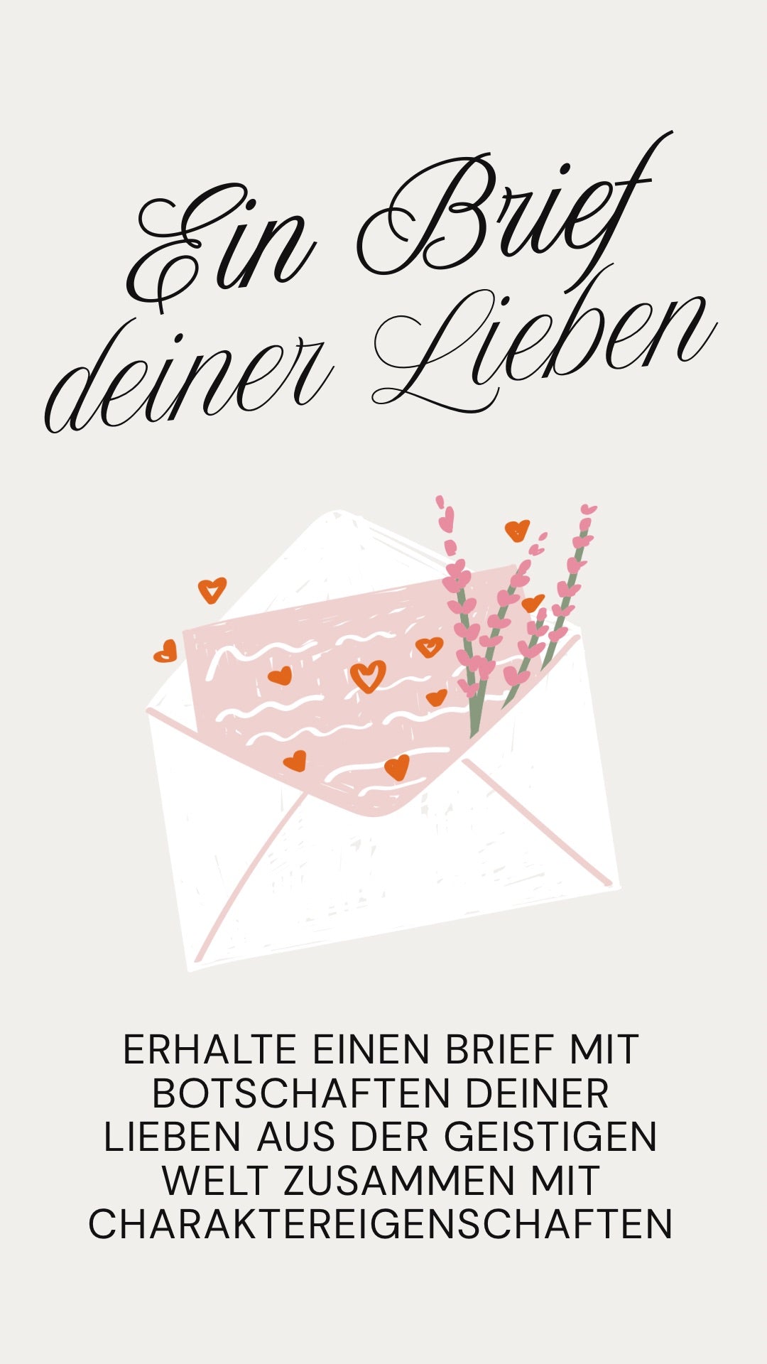 Brief deiner Lieben mit Charaktereigenschaften