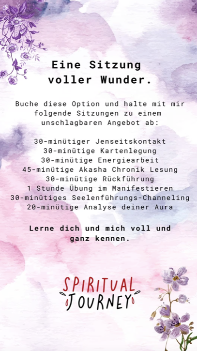 Sitzungen voller Wunder